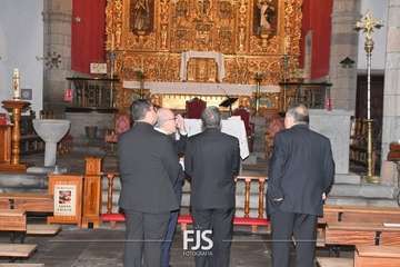 Visita del nuncio del Papa a la Basílica de Telde/Francisco Javier Santana y Antonio Alí.